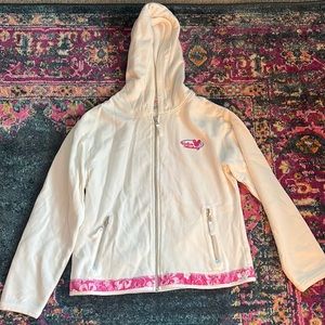 “Aloha Mickey” zip up sweater, size small.